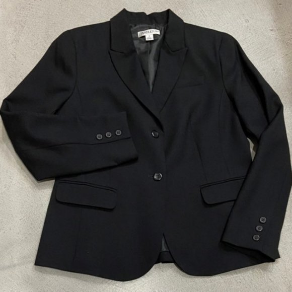 Pendleton Black 100% Wool Single Breasted Two Button Blazer Sz 12 #280 - Picture 1 of 7